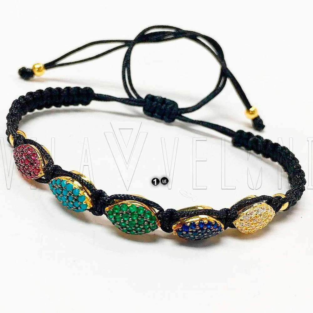 Vila Veloni bracelet in 925 sterling silver thread with precious stones