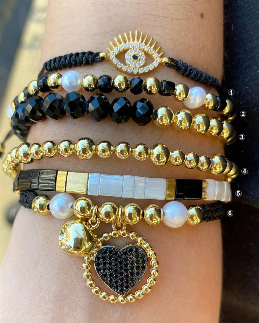 Pulsera Ojo Turco y corazón