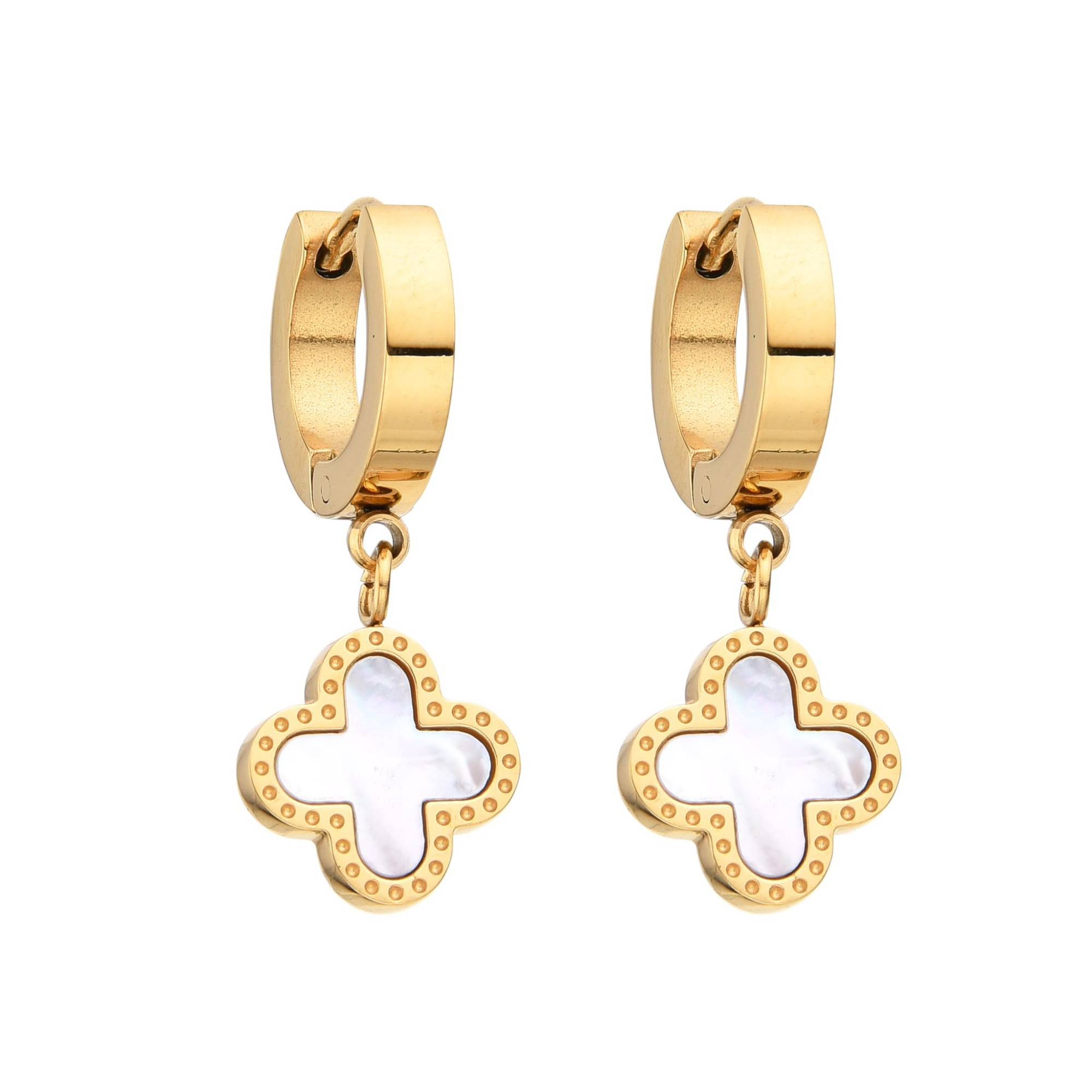 Aretes de Corazon Colgante 18k Gold Fashion con Micro Zirconias y