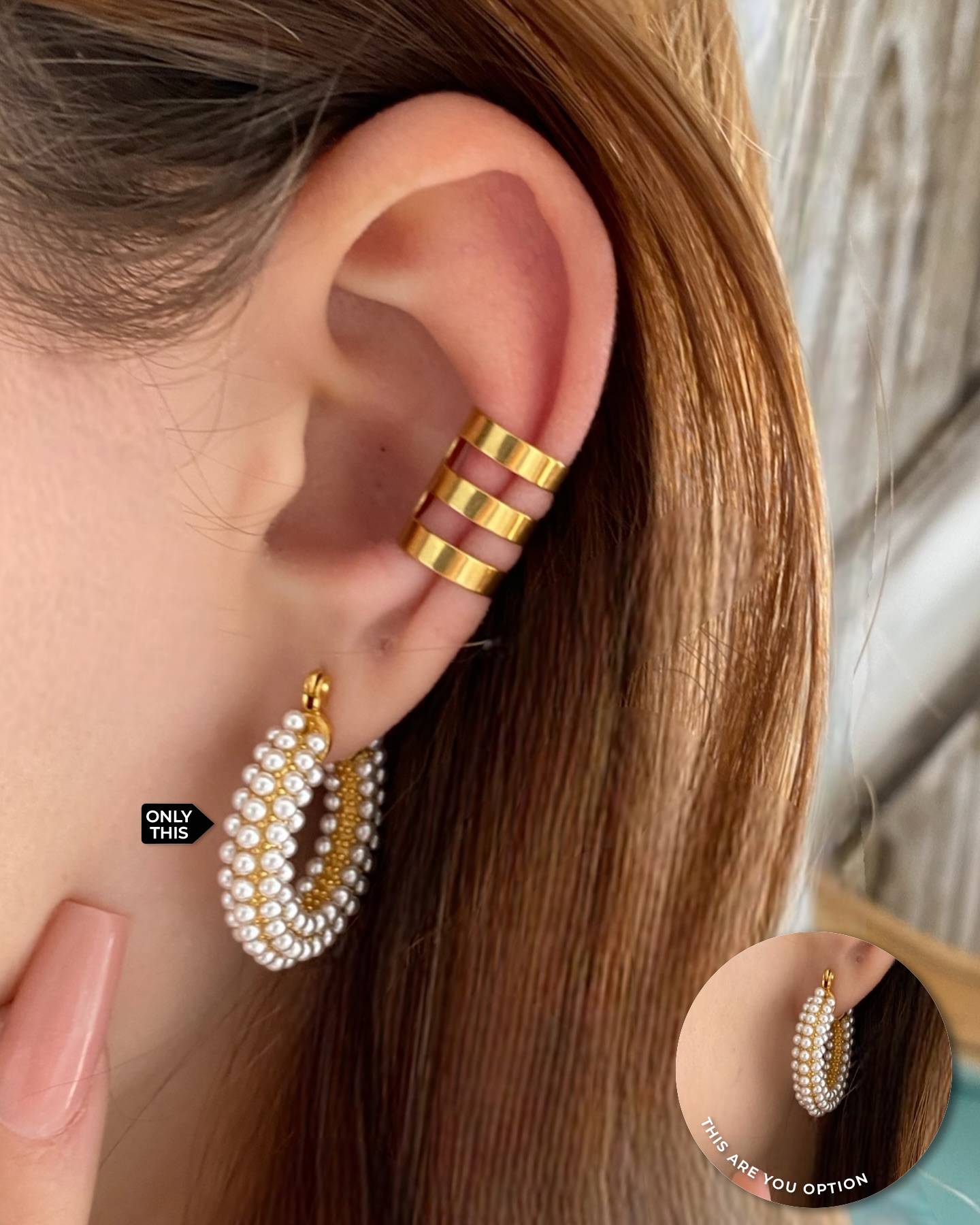 アクセサリー GARNI Vine Pattern Ear Cuff - L - GOLD アクセサリー GARNI Vine Pattern Ear Cuff - L - GOLD アクセサリー